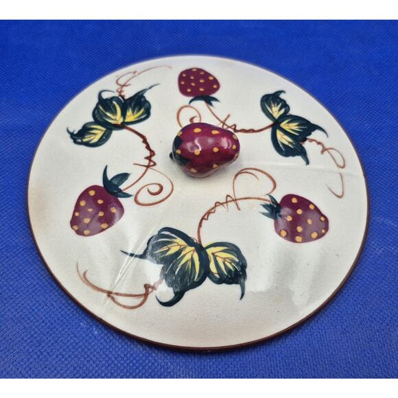 Vintage Fred Roberts Strawberry Jelly Jam Condiment Set 8 Pieces Japan - Picture 9 of 16